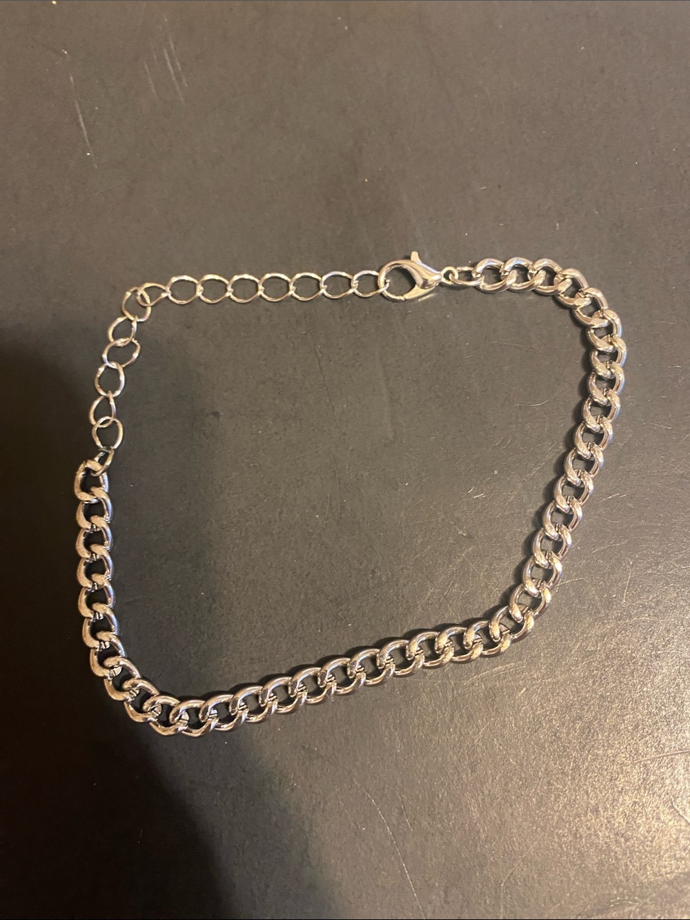Sterling-Style Silver Chain Bracelet